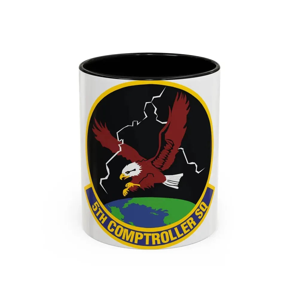 5 Comptroller Squadron AFGSC (U.S. Air Force) Accent Coffee Mug 11oz Black - Go Mug Yourself
