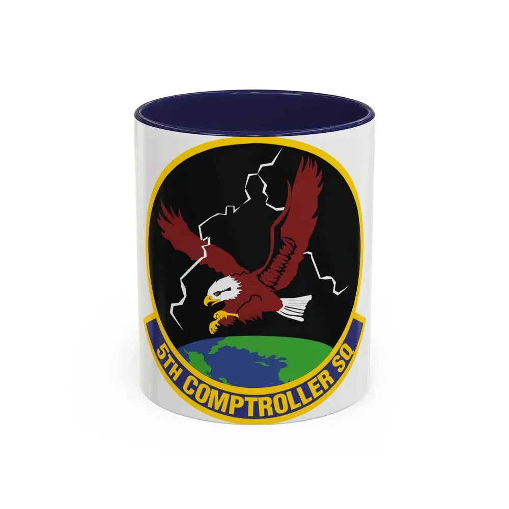 5 Comptroller Squadron AFGSC (U.S. Air Force) Accent Coffee Mug 11oz Navy - Go Mug Yourself