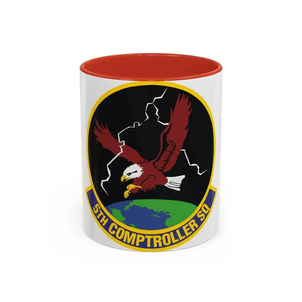 5 Comptroller Squadron AFGSC (U.S. Air Force) Accent Coffee Mug 11oz Red - Go Mug Yourself