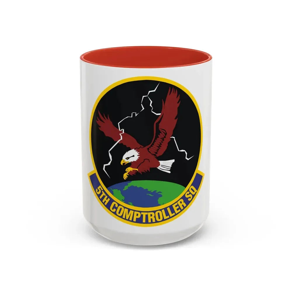 5 Comptroller Squadron AFGSC (U.S. Air Force) Accent Coffee Mug 15oz Red - Go Mug Yourself