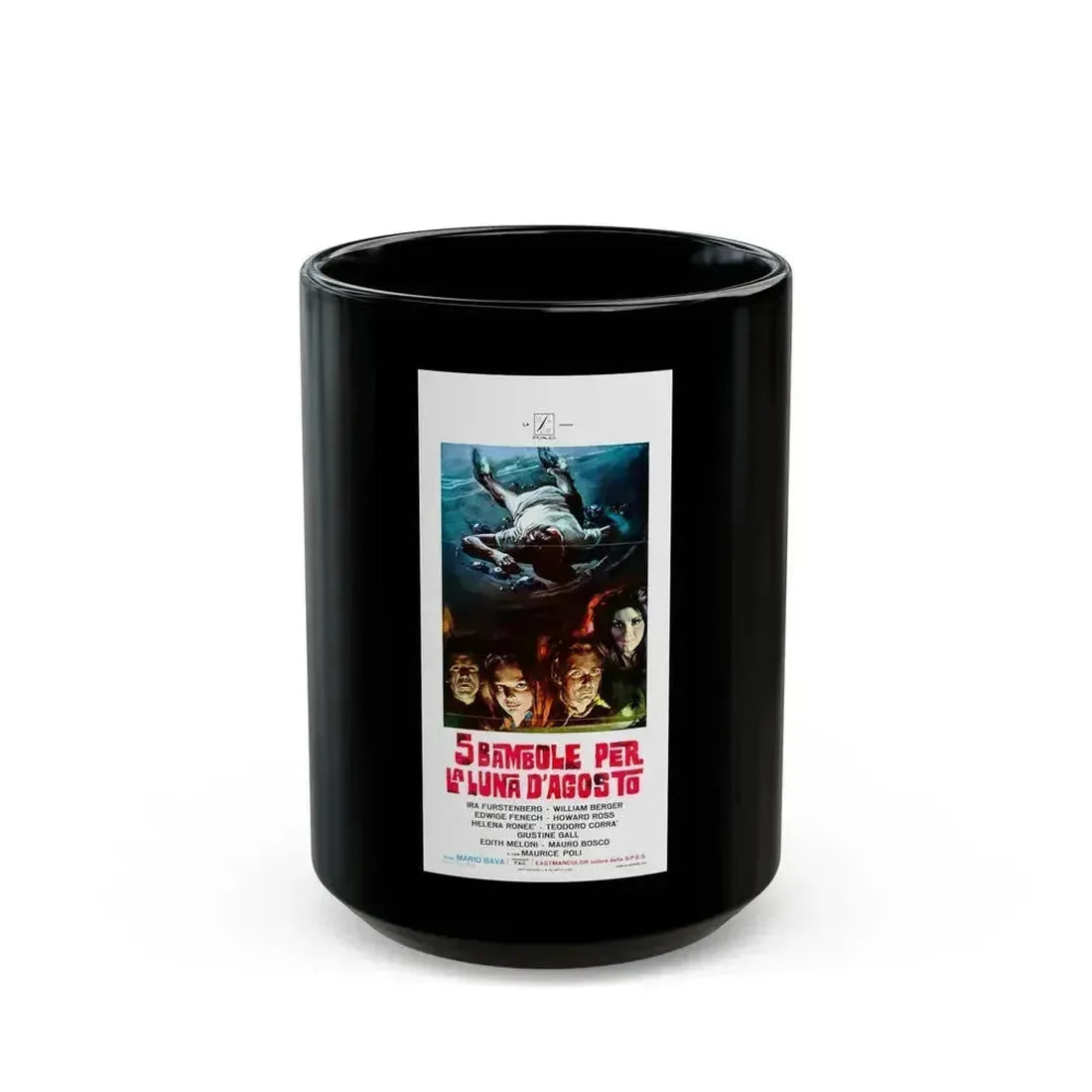 5 DOLLS FOR AN AUGUST MOON (2) 1970 Movie Poster - Black Coffee Mug 15oz - Go Mug Yourself