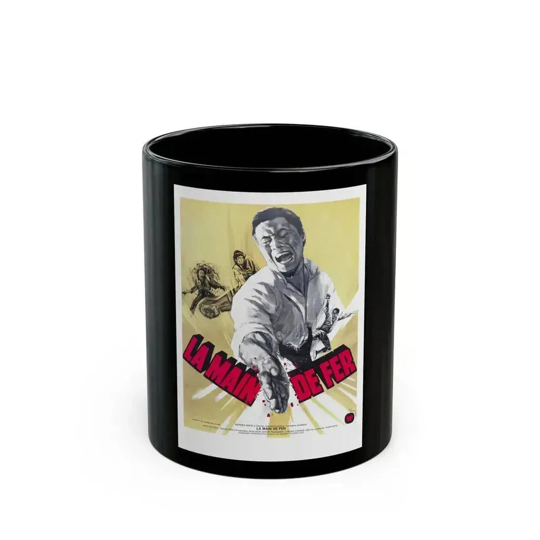 5 FINGERS OF DEATH (FRENCH) 1972 Movie Poster - Black Coffee Mug 11oz - Go Mug Yourself