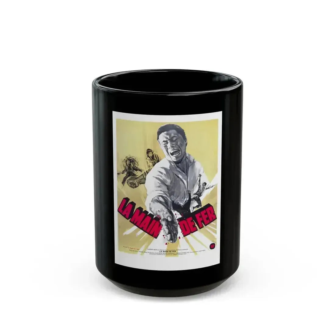 5 FINGERS OF DEATH (FRENCH) 1972 Movie Poster - Black Coffee Mug 15oz - Go Mug Yourself