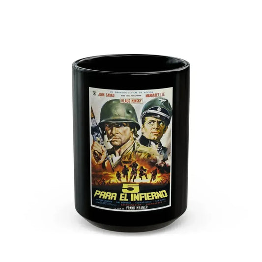 5 FOR HELL 1969 Movie Poster - Black Coffee Mug 15oz - Go Mug Yourself