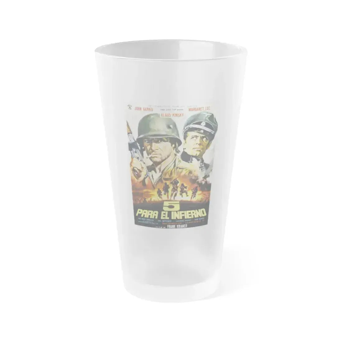 5 FOR HELL 1969 Movie Poster - Frosted Pint Glass 16oz 16oz Frosted - Go Mug Yourself