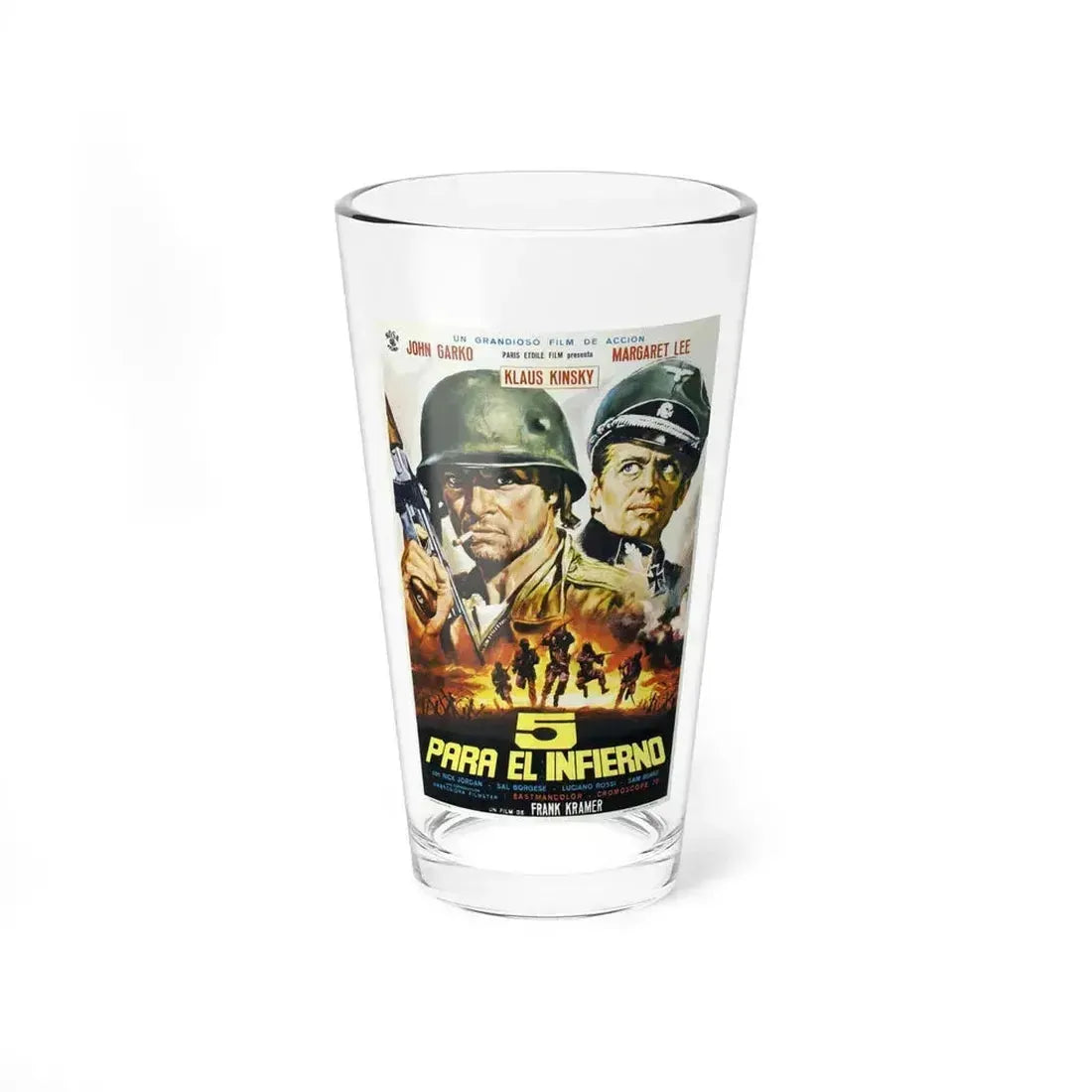 5 FOR HELL 1969 Movie Poster - Pint Glass 16oz 16oz - Go Mug Yourself