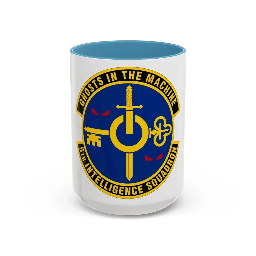 5 Intelligence Squadron ACC (U.S. Air Force) Accent Coffee Mug 15oz Light Blue - Go Mug Yourself