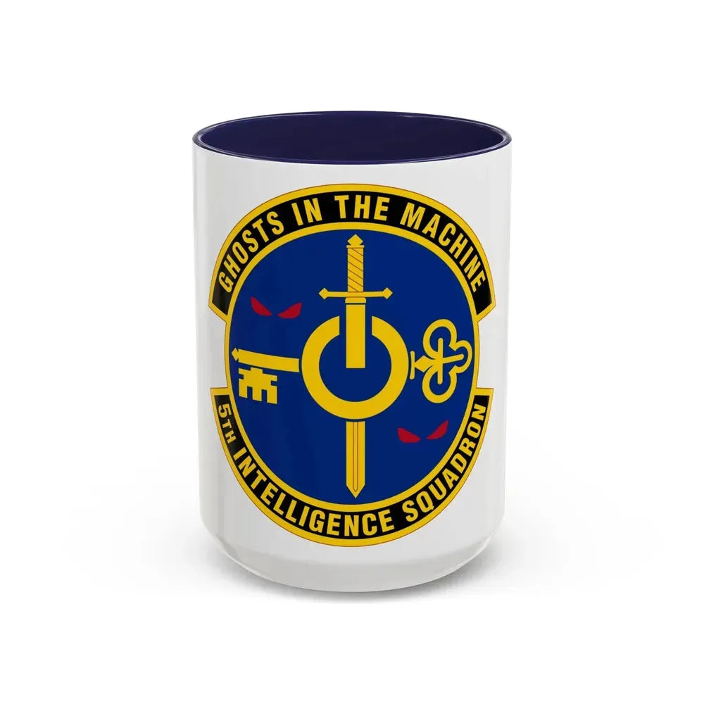 5 Intelligence Squadron ACC (U.S. Air Force) Accent Coffee Mug 15oz Navy - Go Mug Yourself