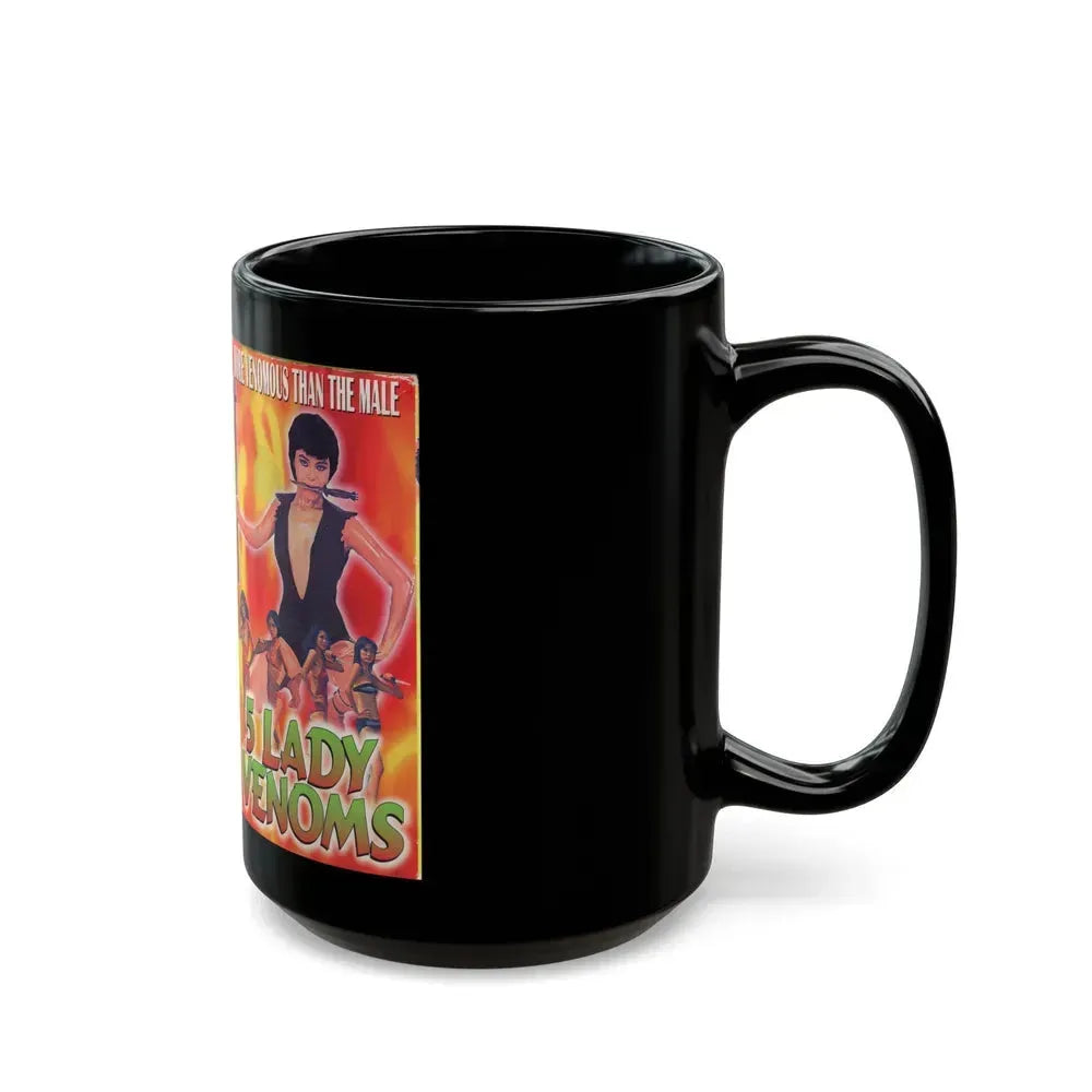 5 LADY VENOMS (VHS COVER) - Black Coffee Mug - Go Mug Yourself