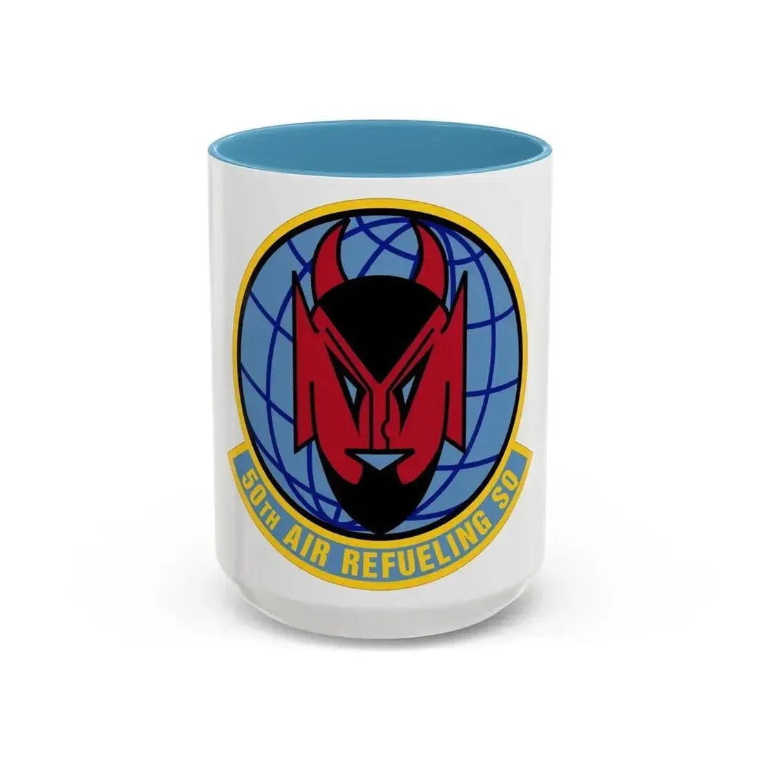 50 Air Refueling Squadron AMC (U.S. Air Force) Accent Coffee Mug 15oz Light Blue - Go Mug Yourself