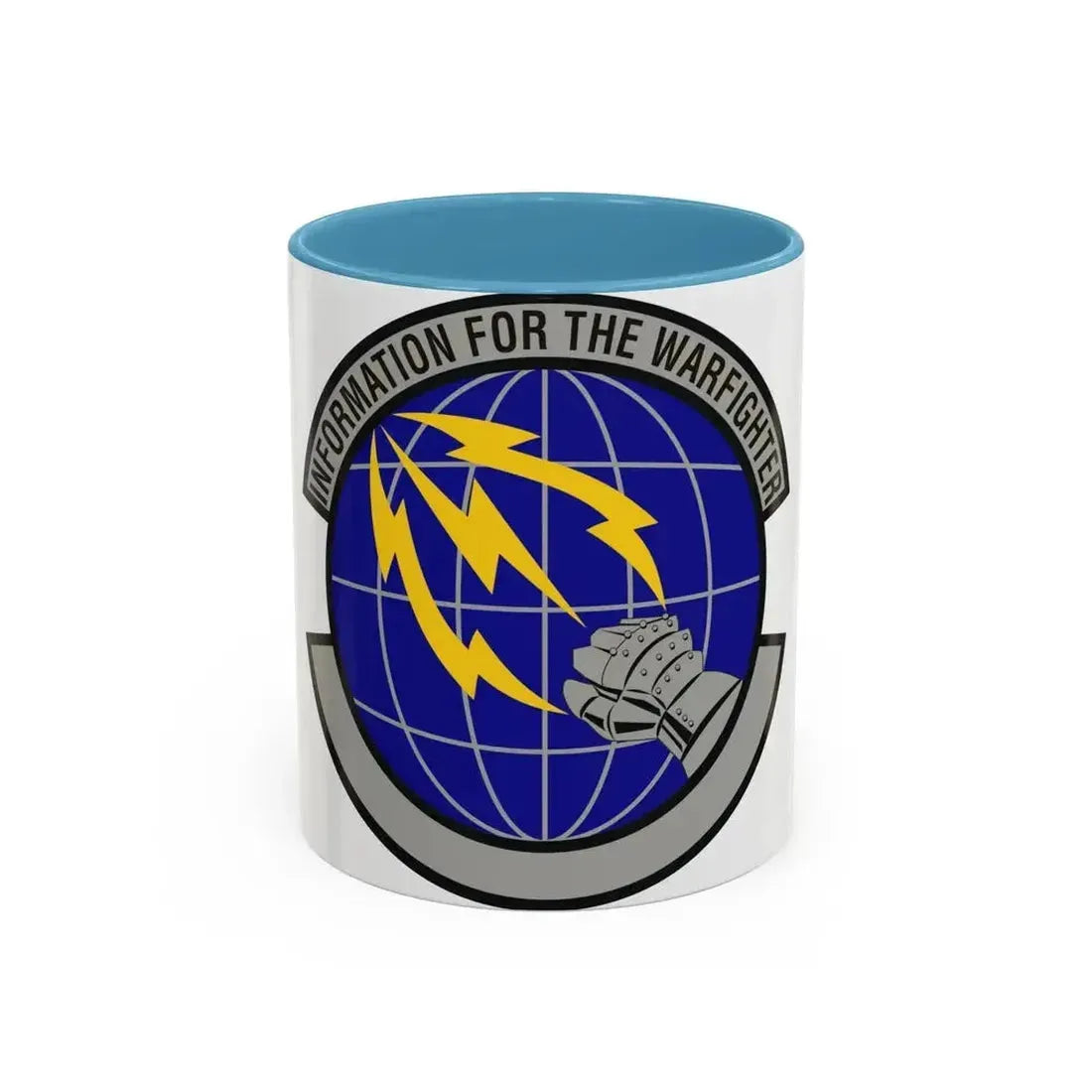 50 Communications Squadron USSF (U.S. Air Force) Accent Coffee Mug 11oz Light Blue - Go Mug Yourself
