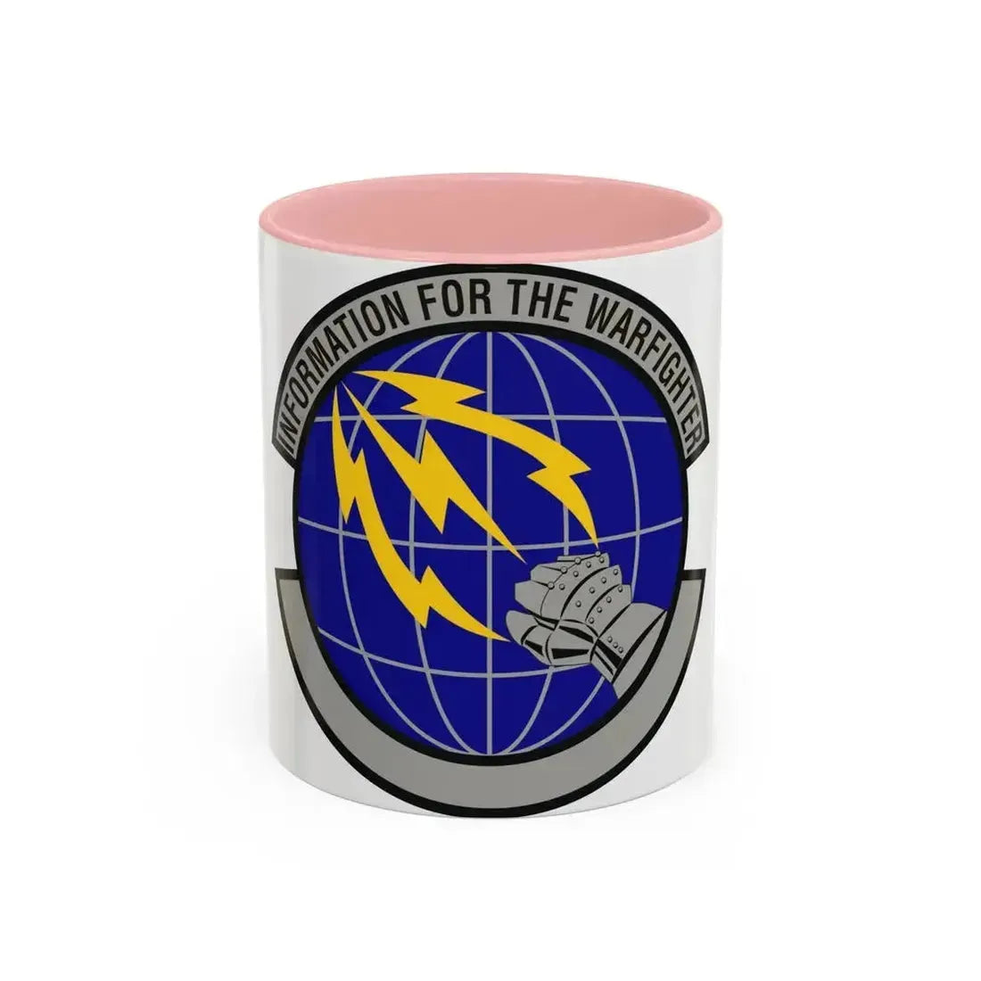 50 Communications Squadron USSF (U.S. Air Force) Accent Coffee Mug 11oz Pink - Go Mug Yourself