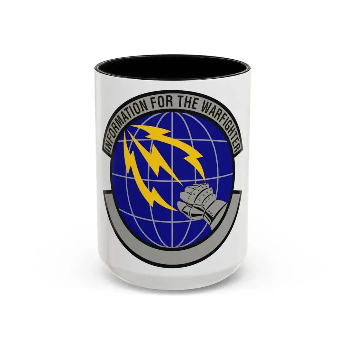 50 Communications Squadron USSF (U.S. Air Force) Accent Coffee Mug 15oz Black - Go Mug Yourself