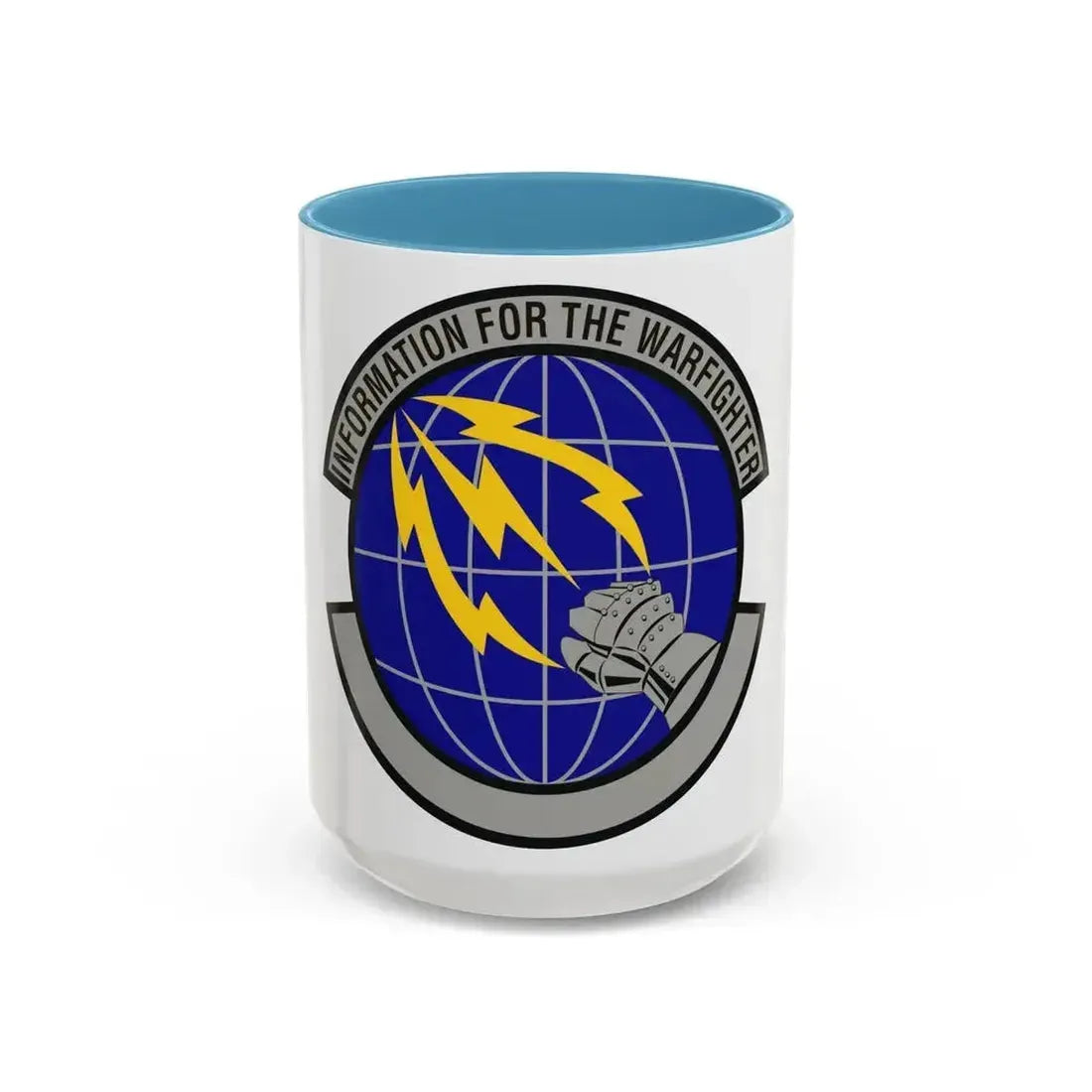 50 Communications Squadron USSF (U.S. Air Force) Accent Coffee Mug 15oz Light Blue - Go Mug Yourself