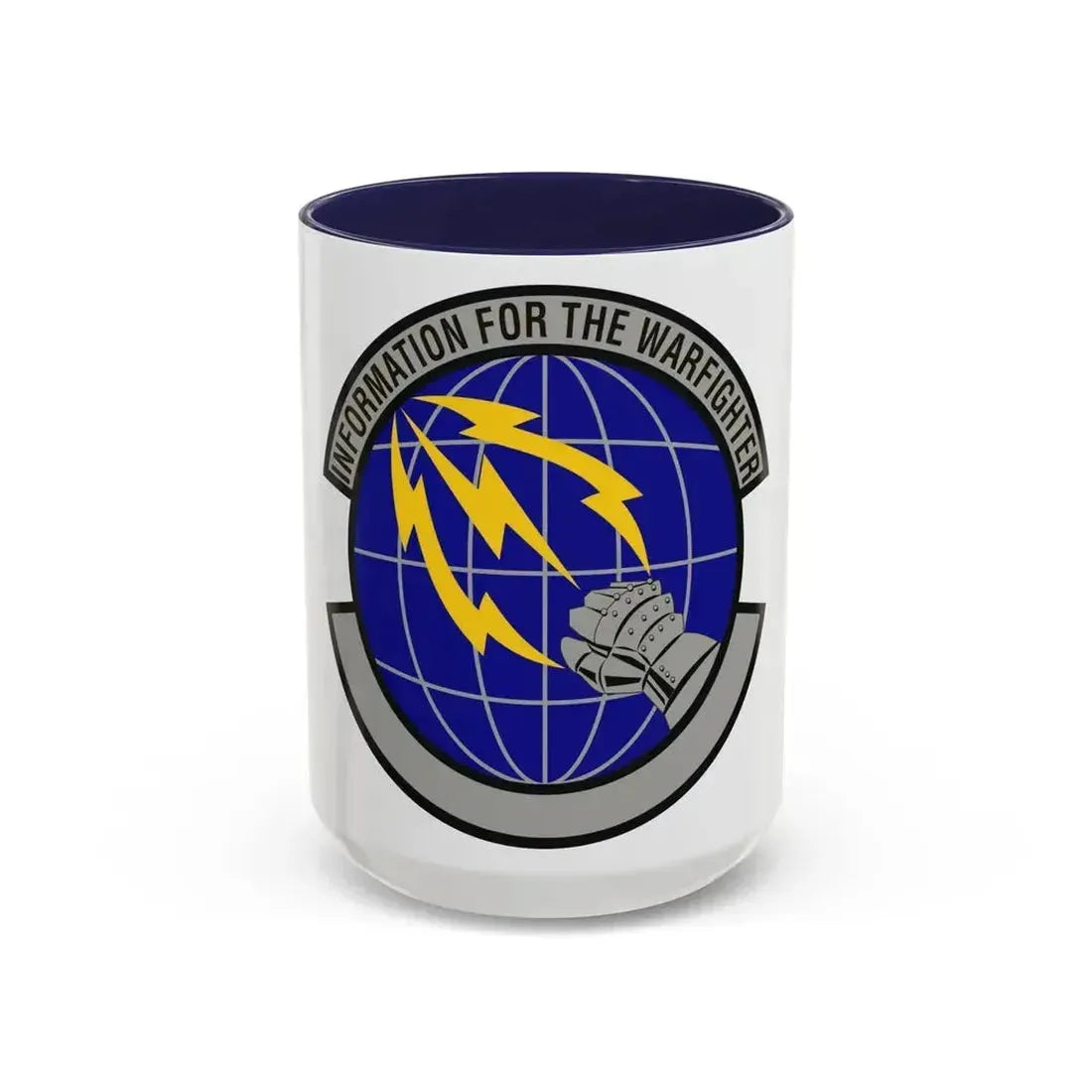 50 Communications Squadron USSF (U.S. Air Force) Accent Coffee Mug 15oz Navy - Go Mug Yourself