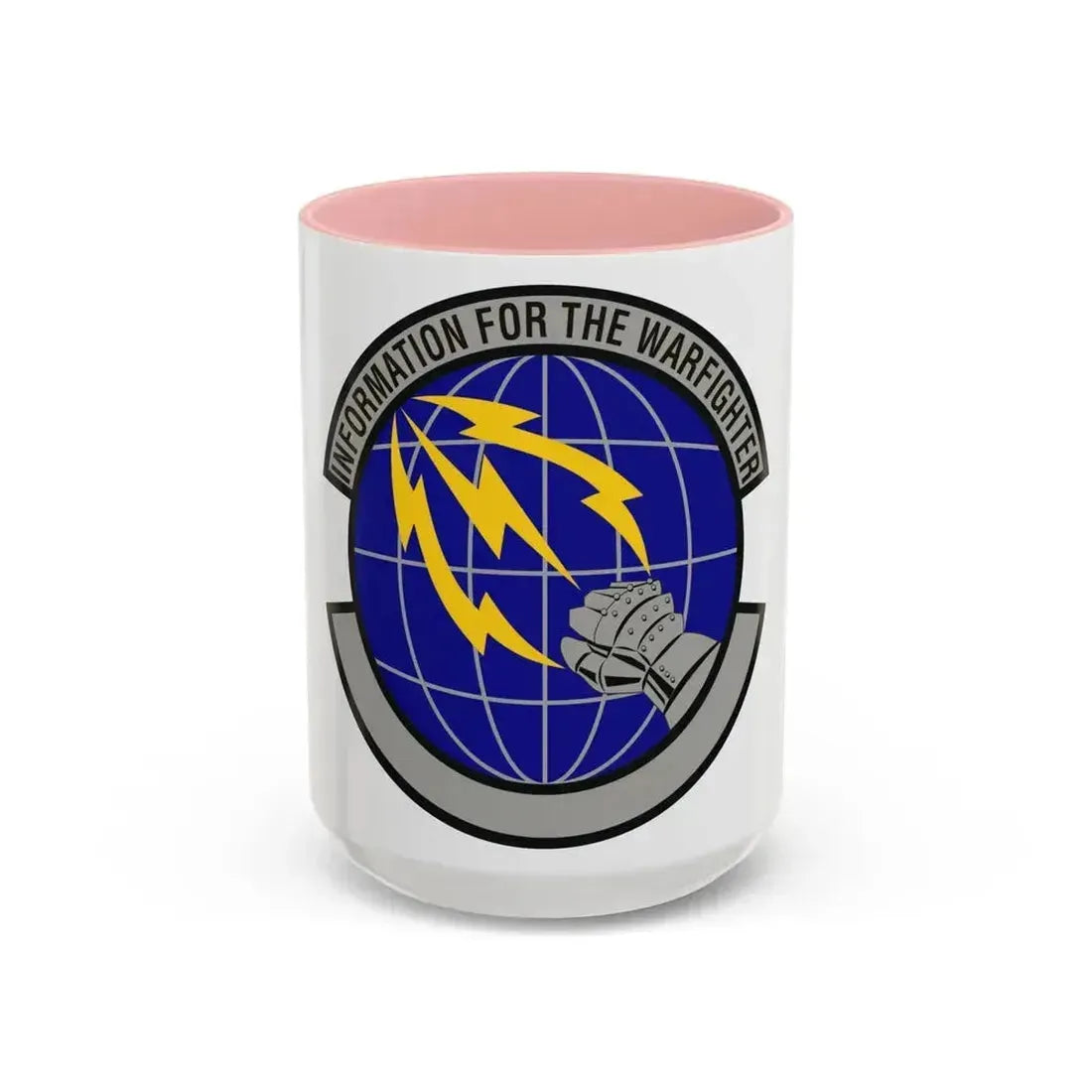 50 Communications Squadron USSF (U.S. Air Force) Accent Coffee Mug 15oz Pink - Go Mug Yourself