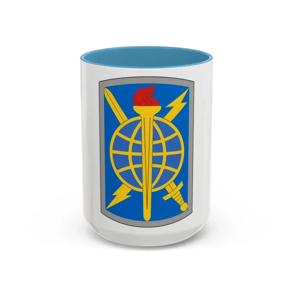 500 Military Intelligence Brigade (U.S. Army) Accent Coffee Mug 15oz Light Blue - Go Mug Yourself