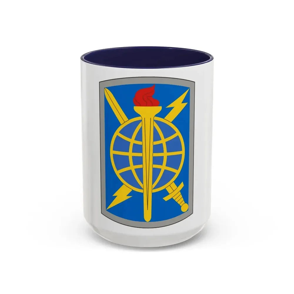 500 Military Intelligence Brigade (U.S. Army) Accent Coffee Mug 15oz Navy - Go Mug Yourself