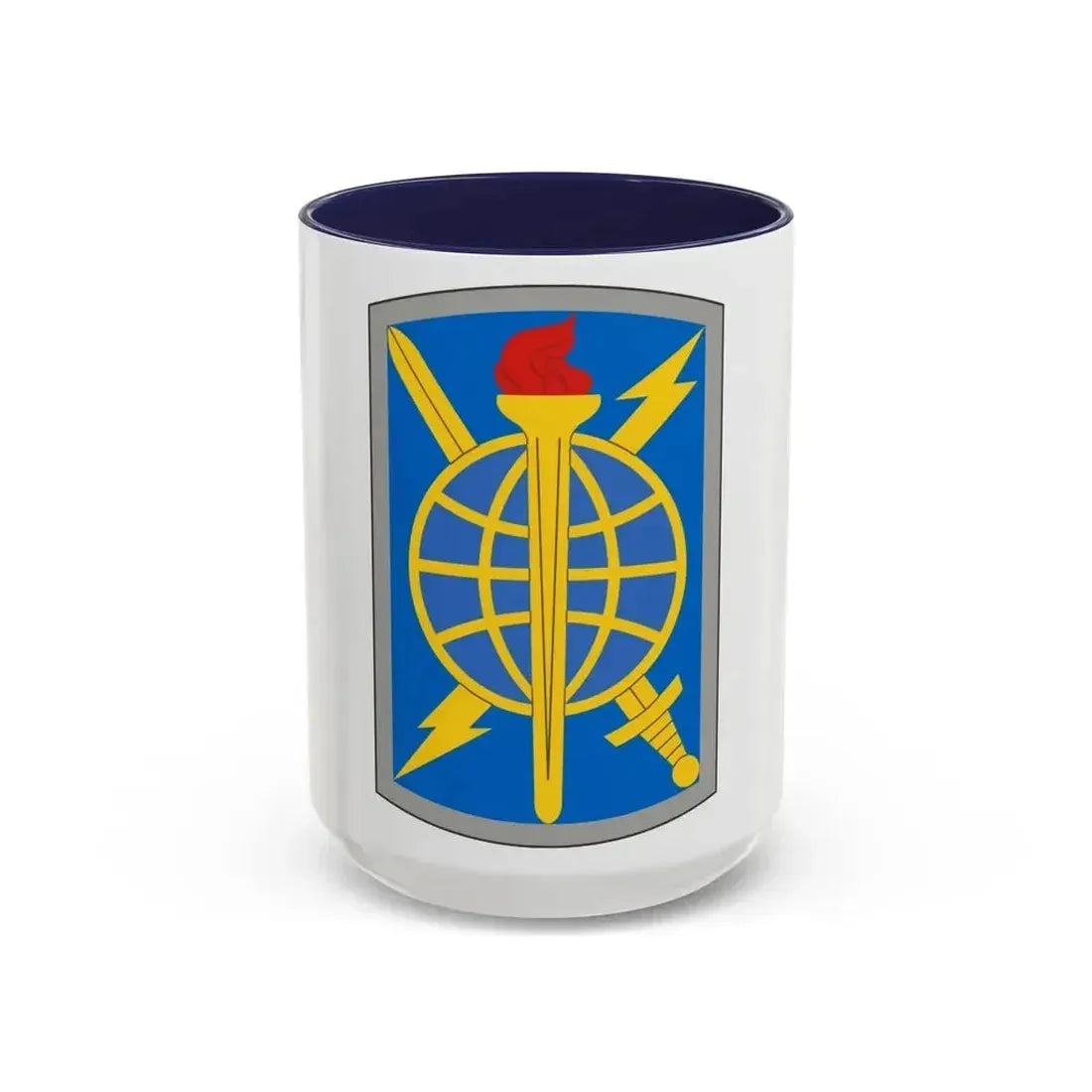 500 Military Intelligence Brigade (U.S. Army) Accent Coffee Mug 15oz Navy - Go Mug Yourself