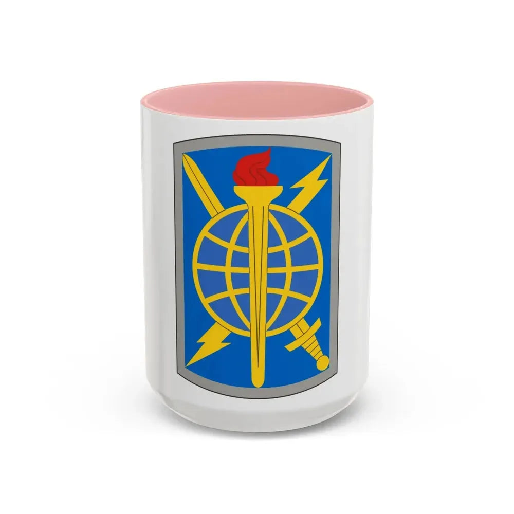 500 Military Intelligence Brigade (U.S. Army) Accent Coffee Mug 15oz Pink - Go Mug Yourself
