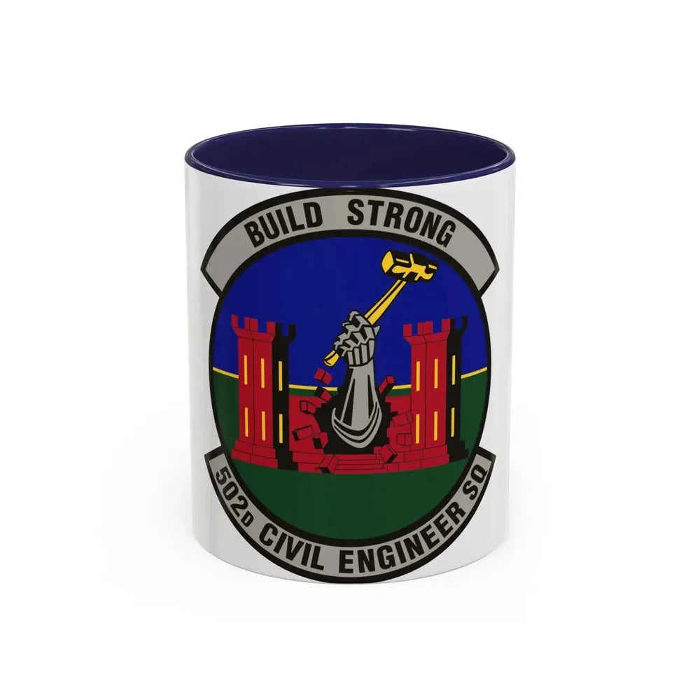 502d Civil Engineer Squadron (U.S. Air Force) Accent Coffee Mug 11oz Navy - Go Mug Yourself