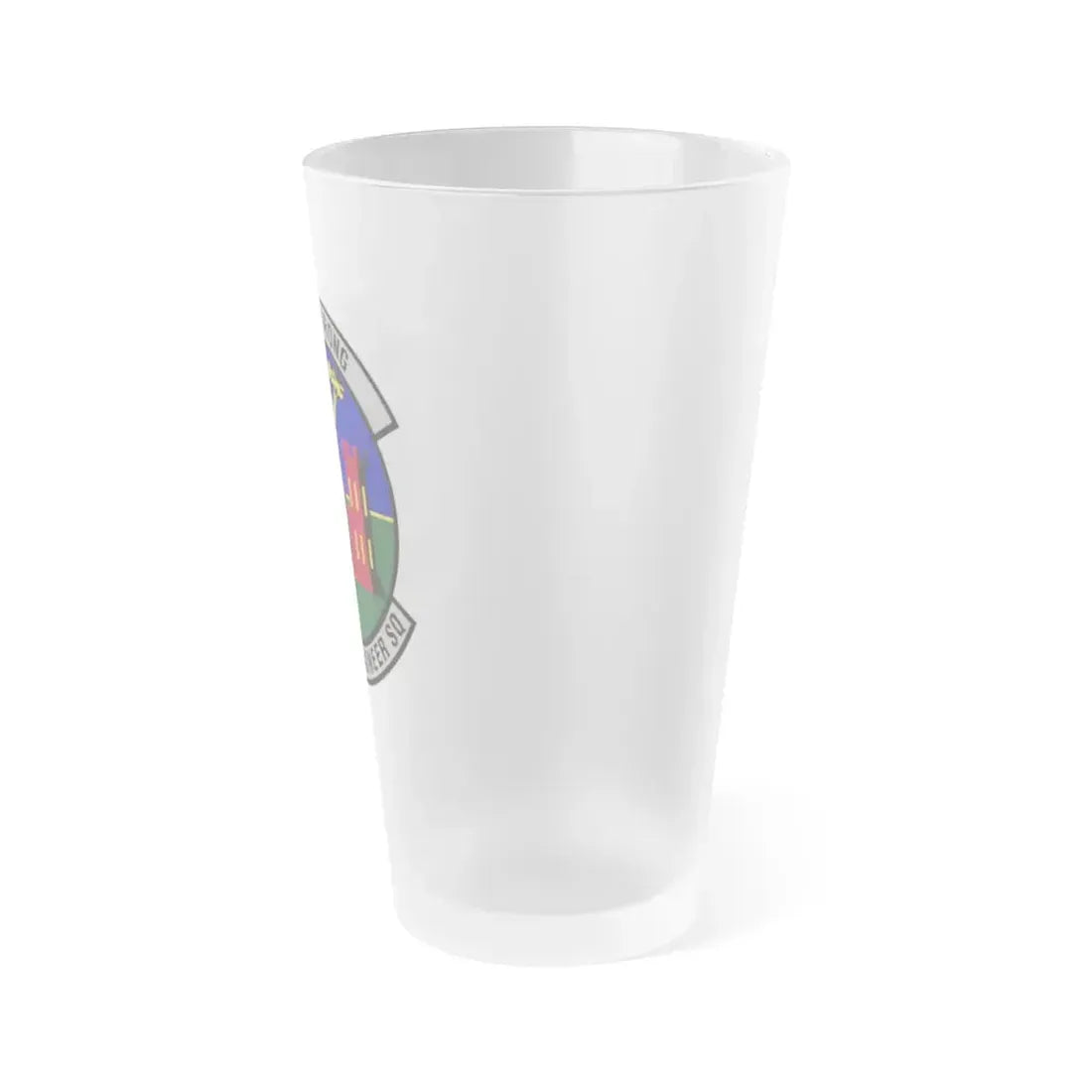 502d Civil Engineer Squadron (U.S. Air Force) Frosted Pint Glass 16oz - Go Mug Yourself