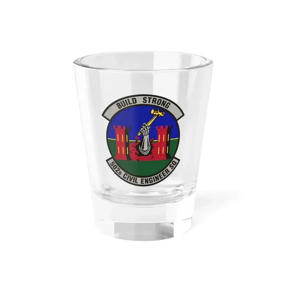 502d Civil Engineer Squadron (U.S. Air Force) Shot Glass 1.5oz 1.5oz - Go Mug Yourself
