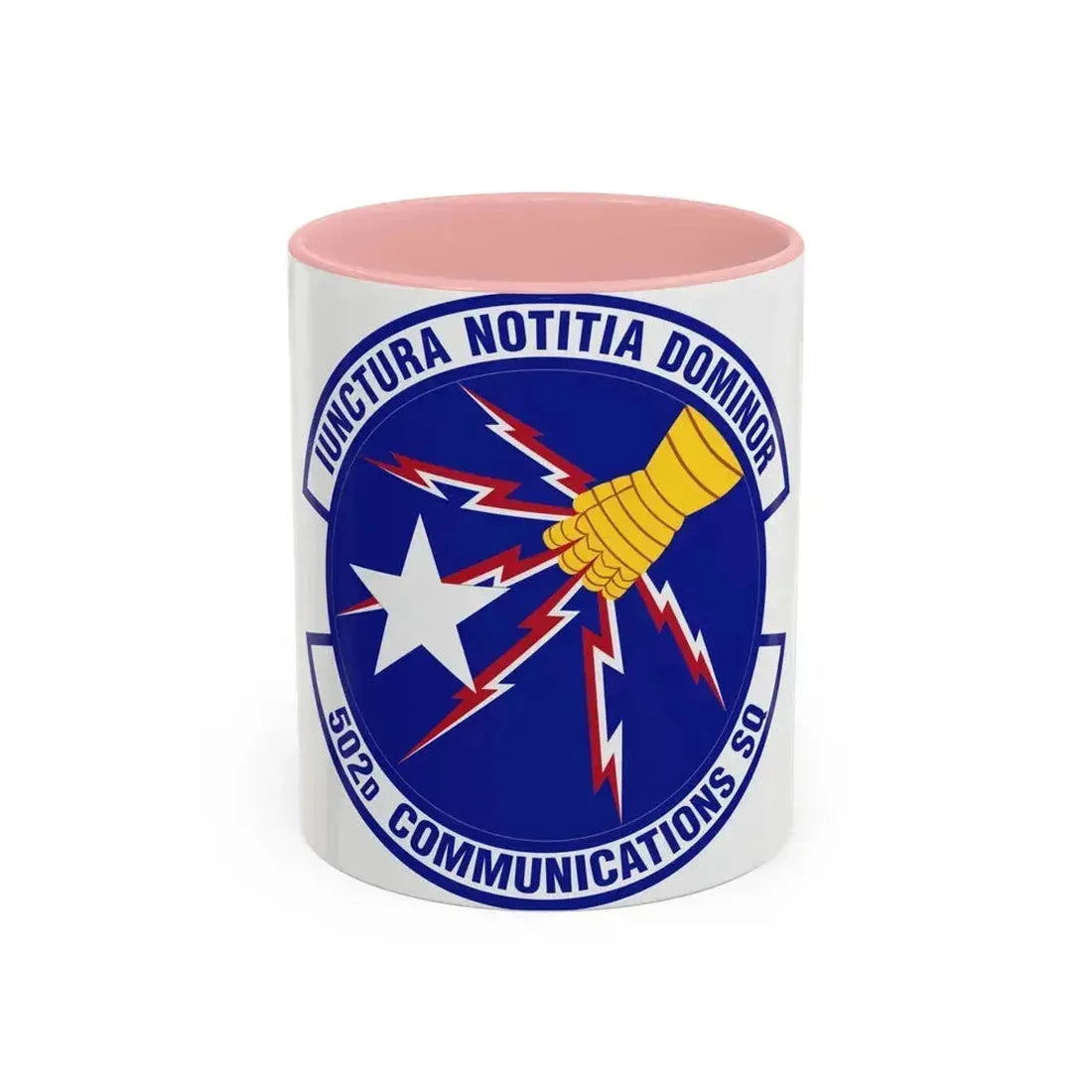 502d Communications Squadron (U.S. Air Force) Accent Coffee Mug 11oz Pink - Go Mug Yourself