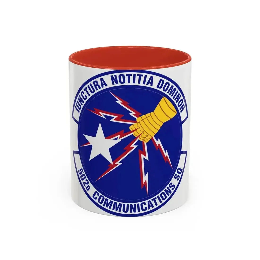 502d Communications Squadron (U.S. Air Force) Accent Coffee Mug 11oz Red - Go Mug Yourself