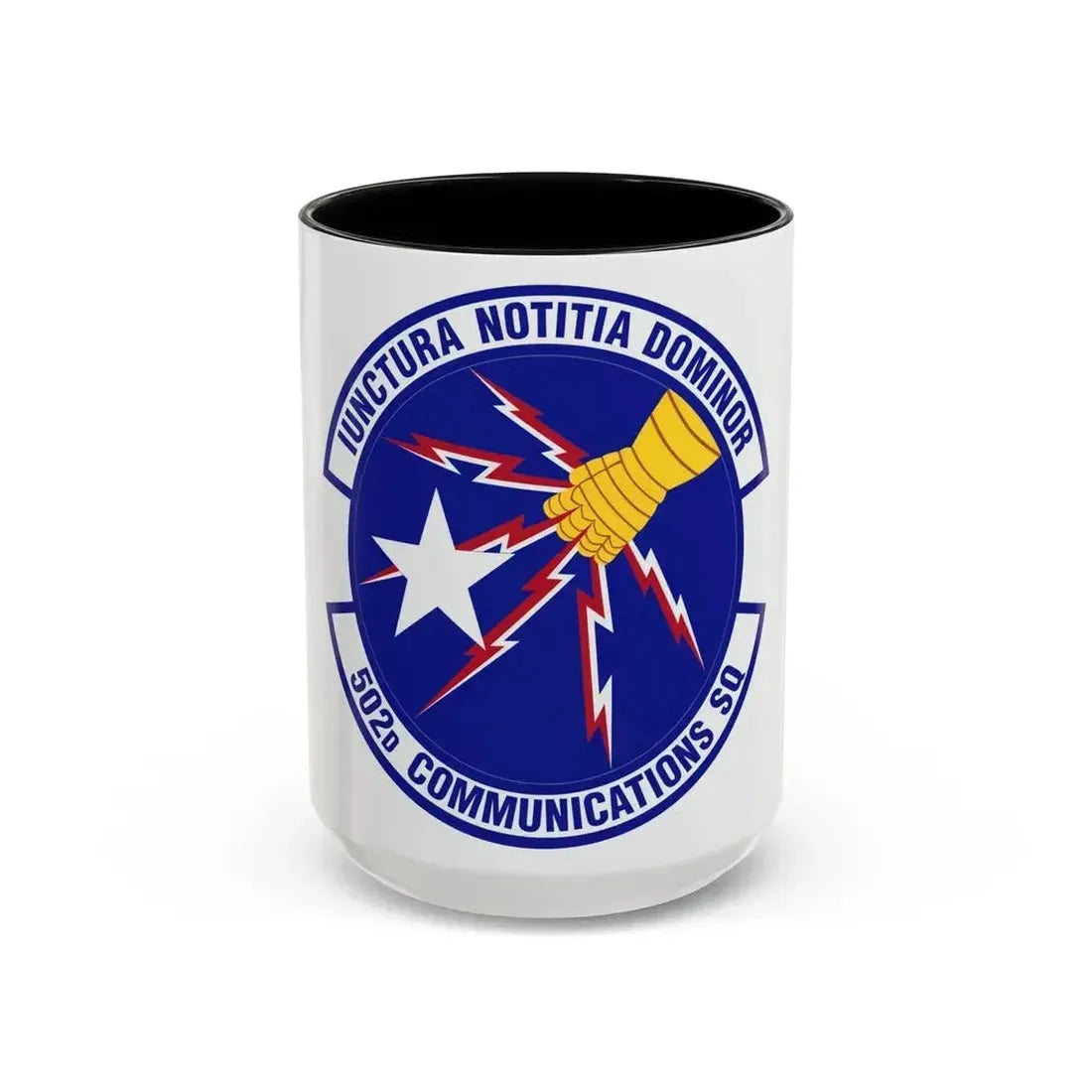 502d Communications Squadron (U.S. Air Force) Accent Coffee Mug 15oz Black - Go Mug Yourself
