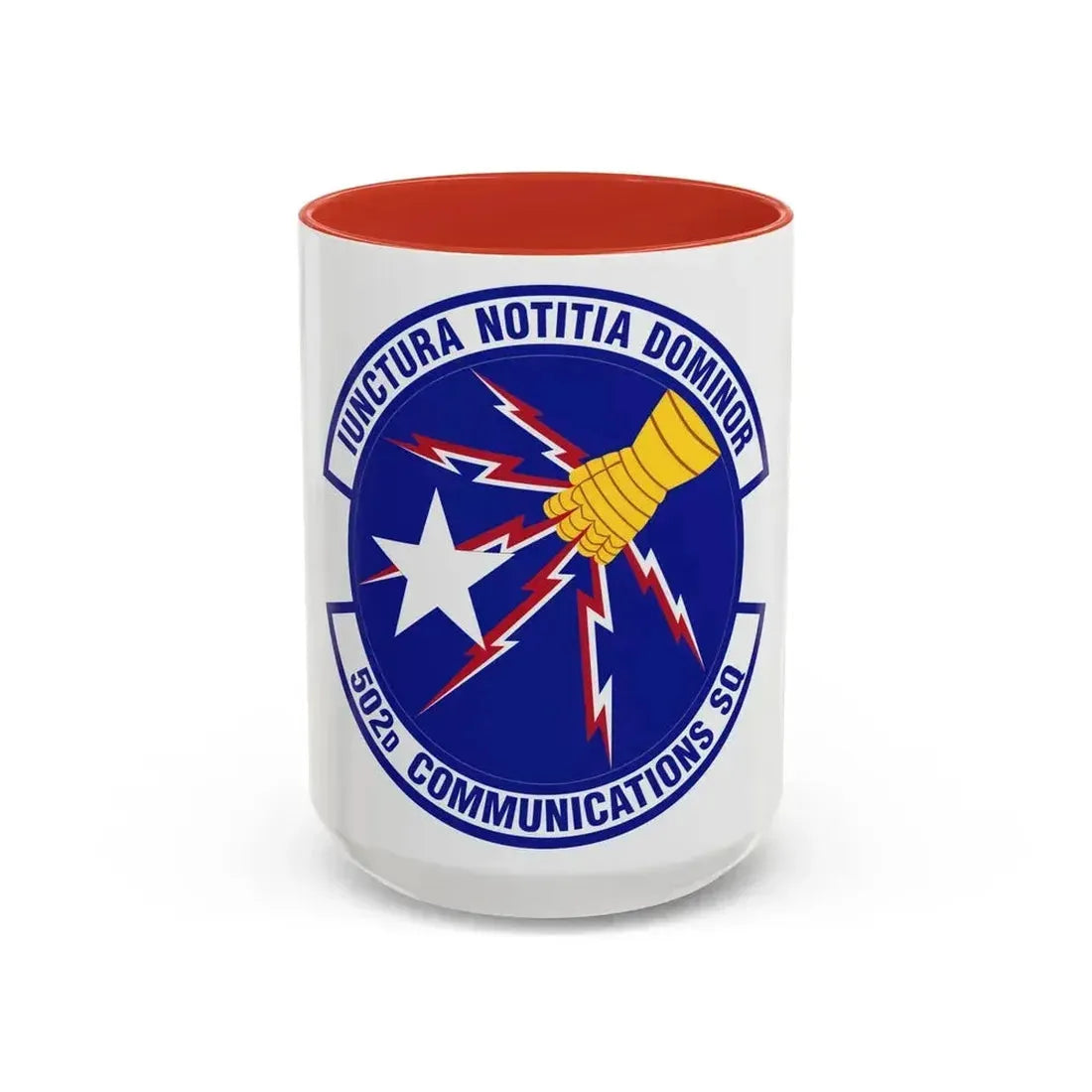 502d Communications Squadron (U.S. Air Force) Accent Coffee Mug 15oz Red - Go Mug Yourself