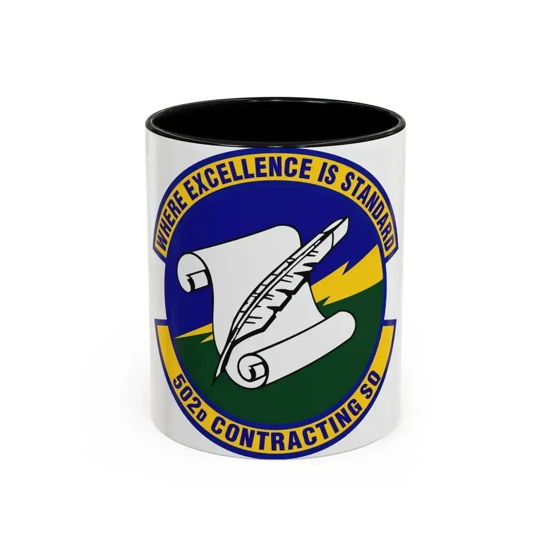 502d Contracting Squadron (U.S. Air Force) Accent Coffee Mug 11oz Black - Go Mug Yourself