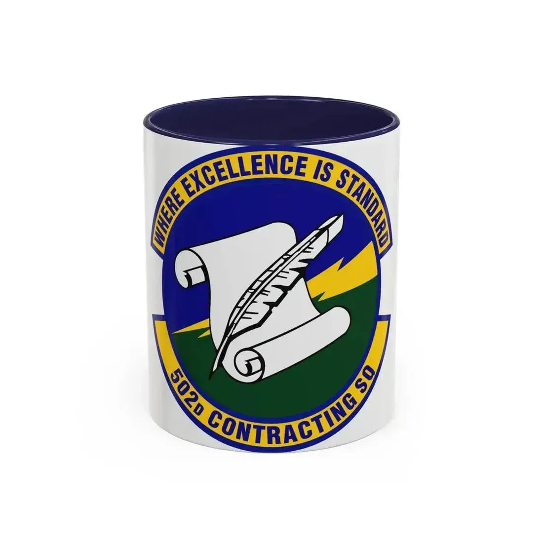 502d Contracting Squadron (U.S. Air Force) Accent Coffee Mug 11oz Navy - Go Mug Yourself