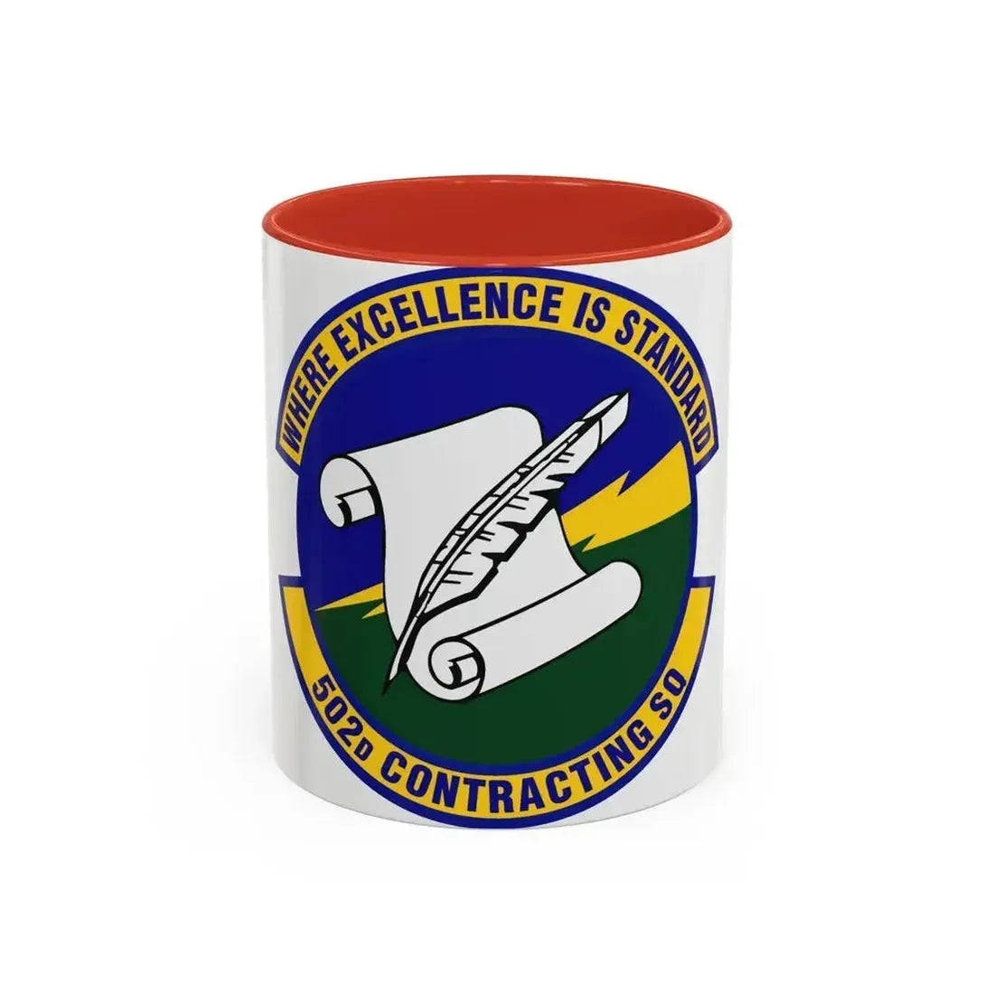 502d Contracting Squadron (U.S. Air Force) Accent Coffee Mug 11oz Red - Go Mug Yourself