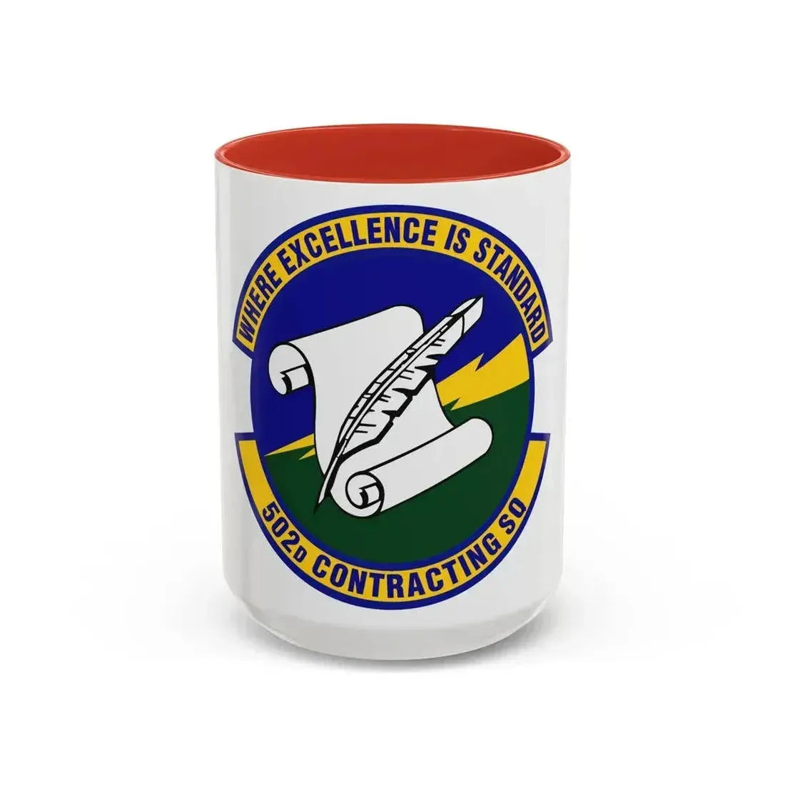 502d Contracting Squadron (U.S. Air Force) Accent Coffee Mug 15oz Red - Go Mug Yourself