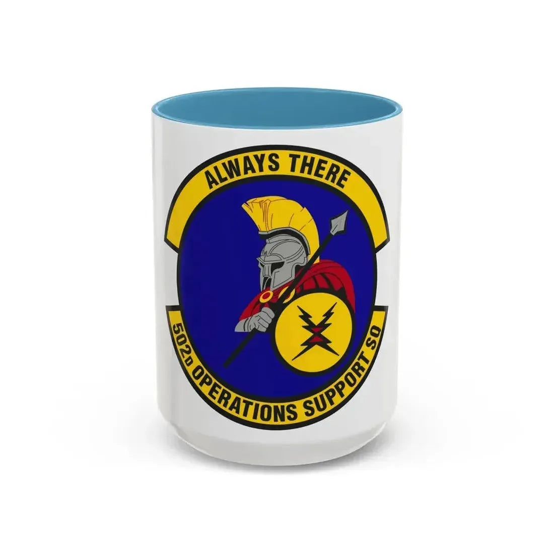 502d Operations Support Squadron (U.S. Air Force) Accent Coffee Mug 15oz Light Blue - Go Mug Yourself