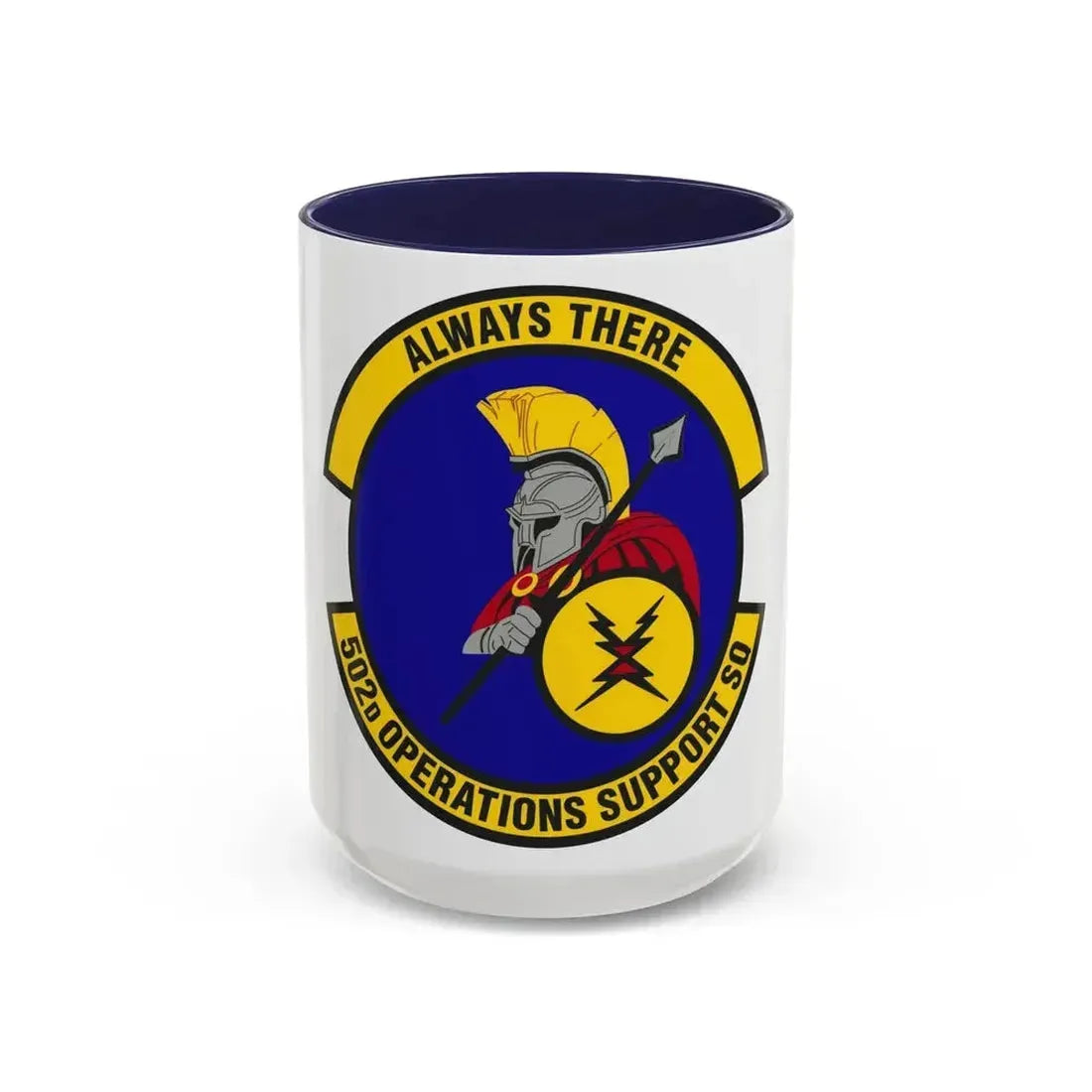 502d Operations Support Squadron (U.S. Air Force) Accent Coffee Mug 15oz Navy - Go Mug Yourself