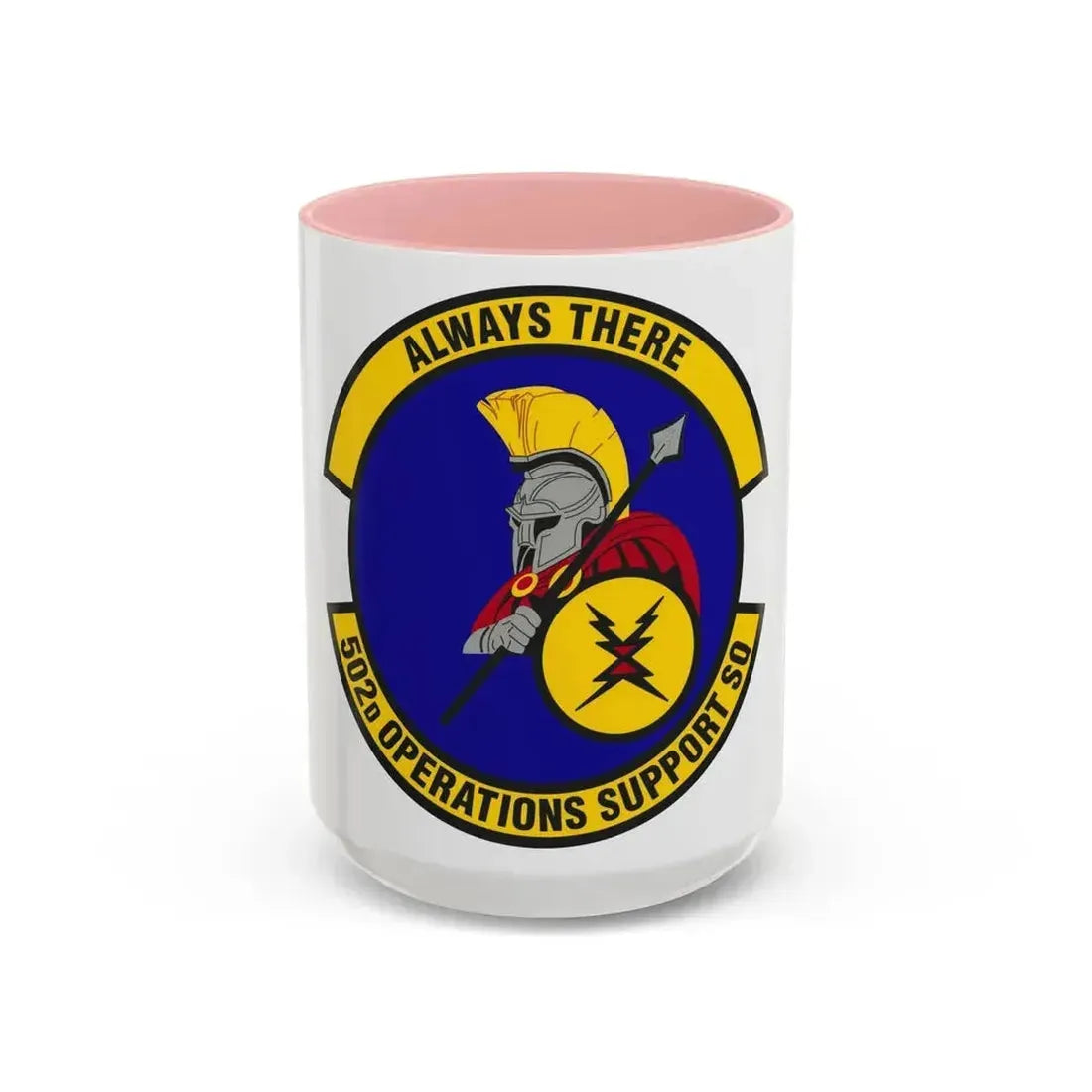 502d Operations Support Squadron (U.S. Air Force) Accent Coffee Mug 15oz Pink - Go Mug Yourself