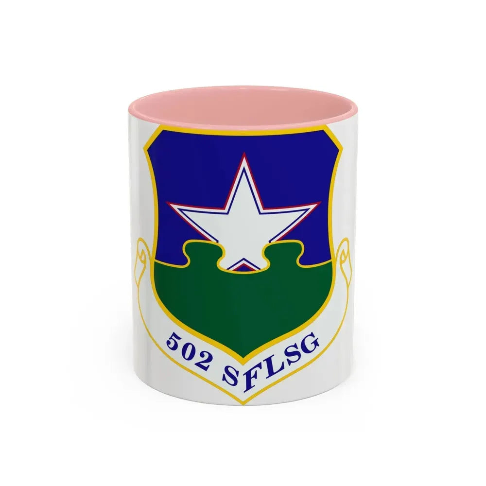 502d Security Forces and Logistics Support Group (U.S. Air Force) Accent Coffee Mug 11oz Pink - Go Mug Yourself