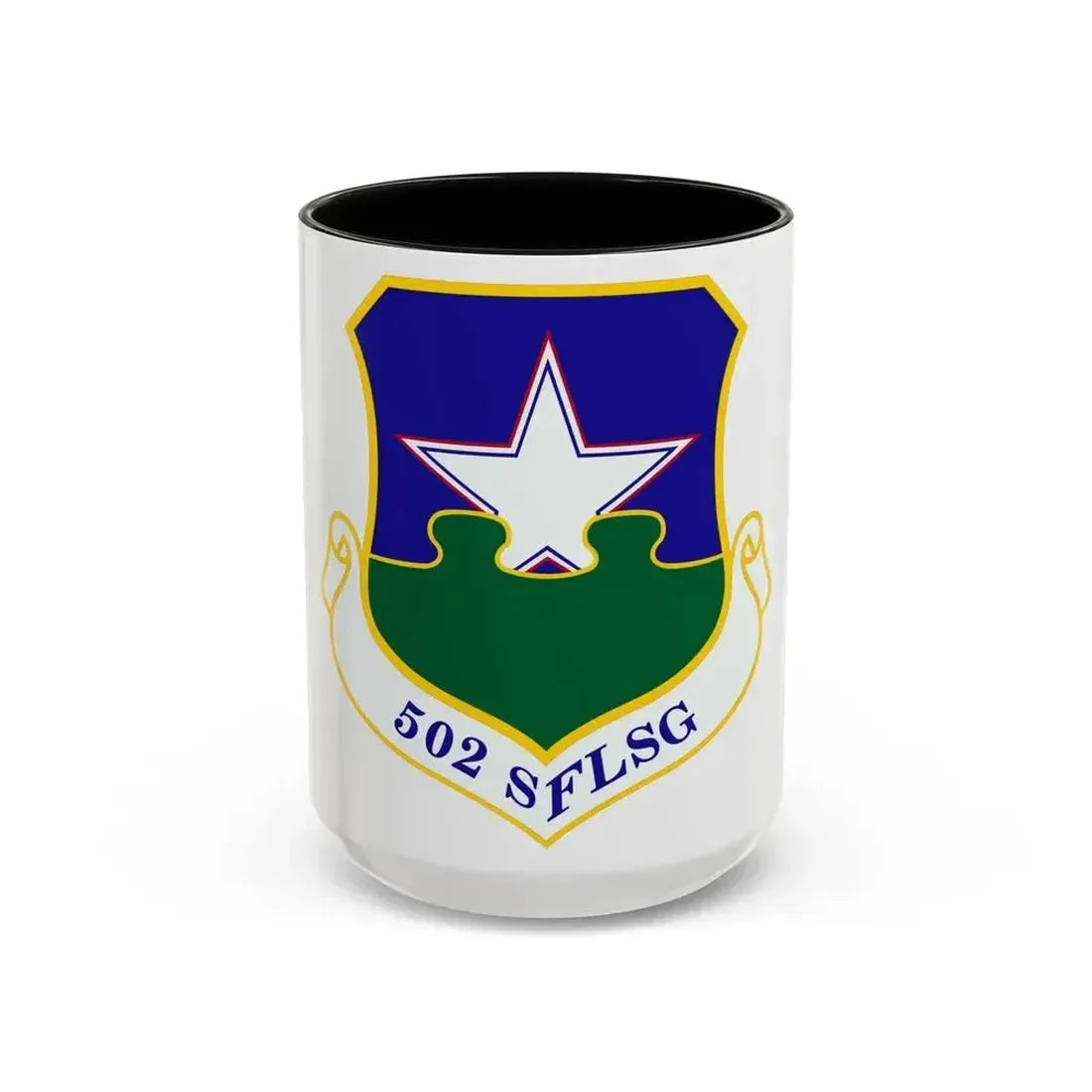 502d Security Forces and Logistics Support Group (U.S. Air Force) Accent Coffee Mug 15oz Black - Go Mug Yourself