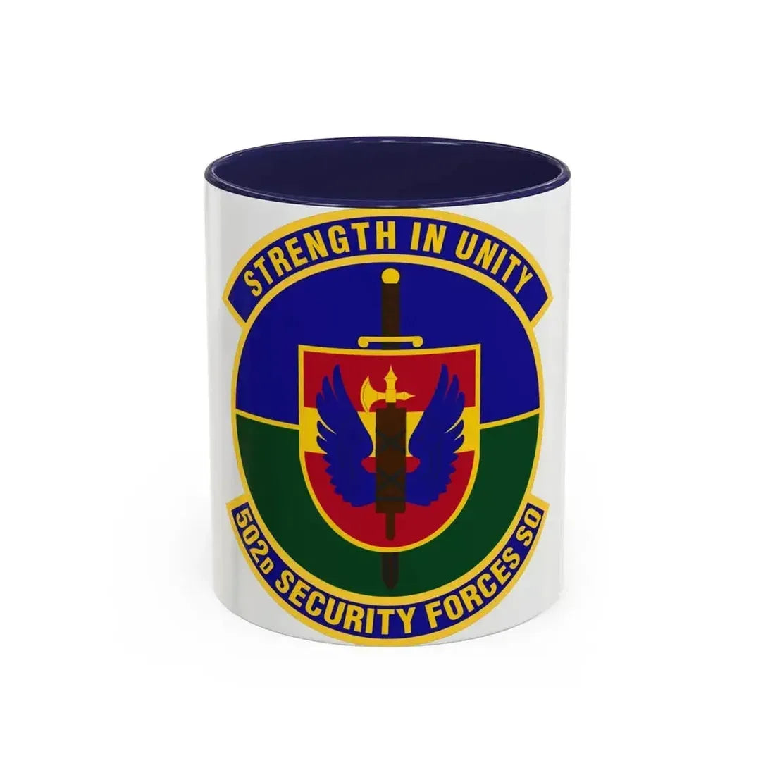 502d Security Forces Squadron (U.S. Air Force) Accent Coffee Mug 11oz Navy - Go Mug Yourself