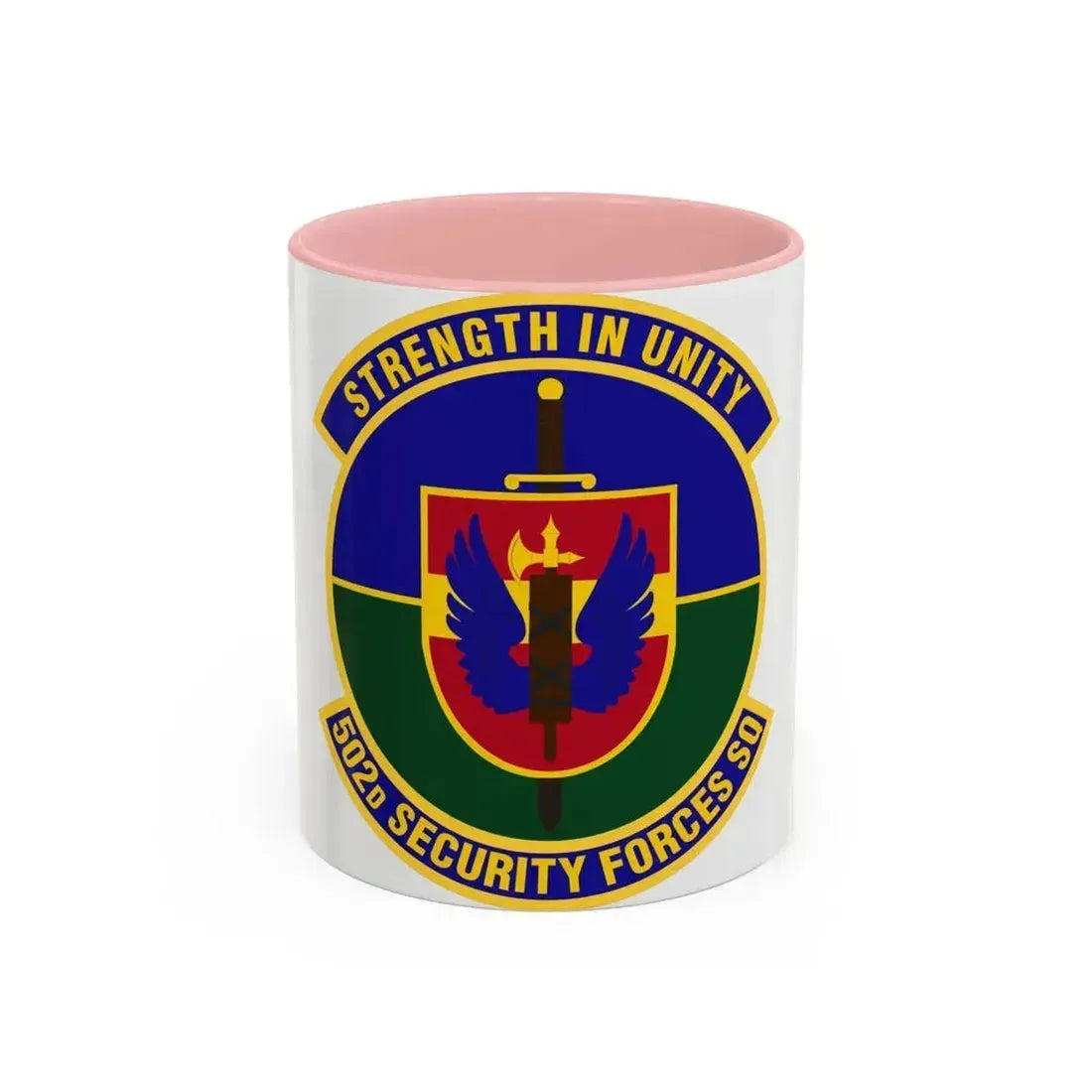 502d Security Forces Squadron (U.S. Air Force) Accent Coffee Mug 11oz Pink - Go Mug Yourself