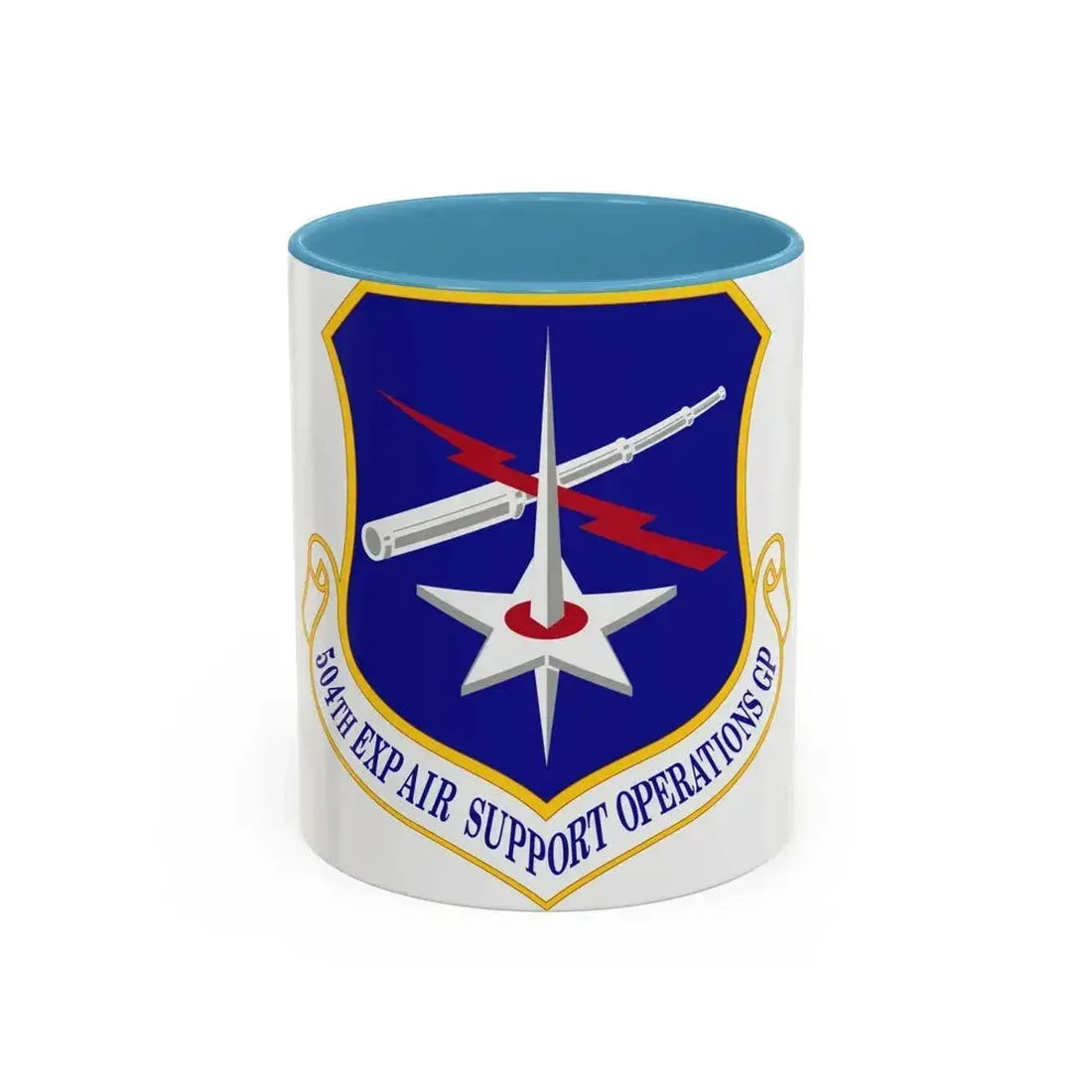 504th Expeditionary Air Support Operations Group (U.S. Air Force) Accent Coffee Mug 11oz Light Blue - Go Mug Yourself