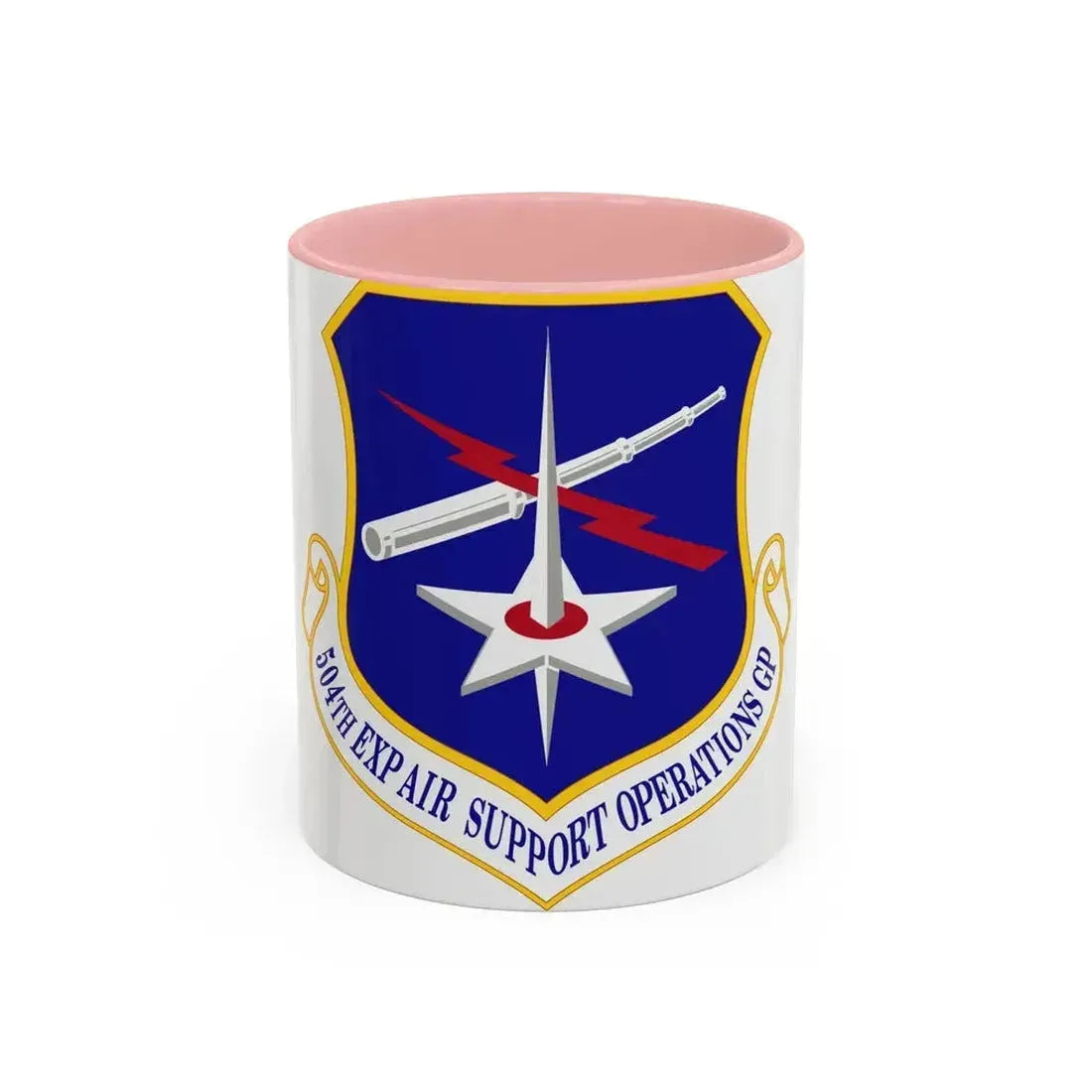 504th Expeditionary Air Support Operations Group (U.S. Air Force) Accent Coffee Mug 11oz Pink - Go Mug Yourself