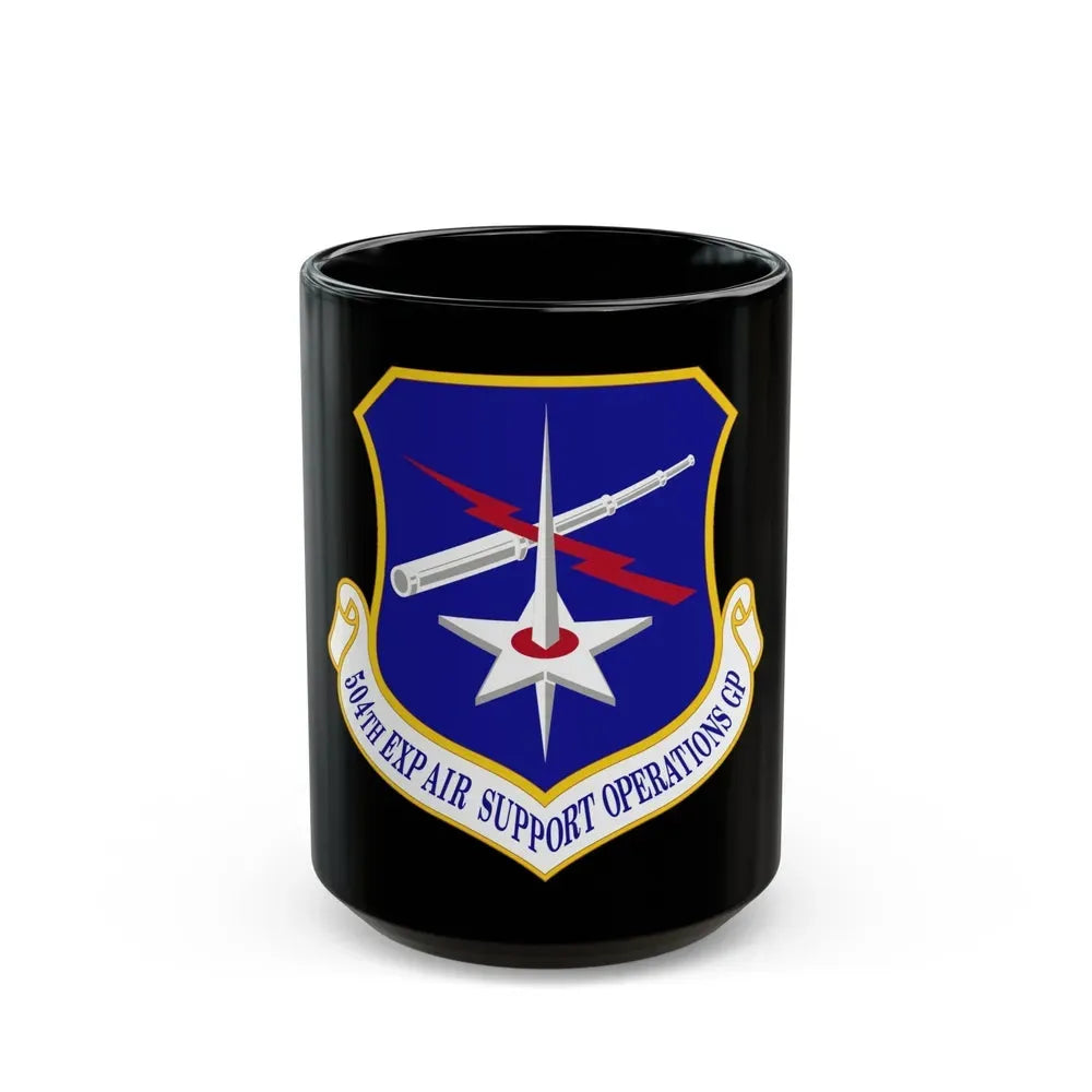 504th Expeditionary Air Support Operations Group (U.S. Air Force) Black Coffee Mug 15oz - Go Mug Yourself