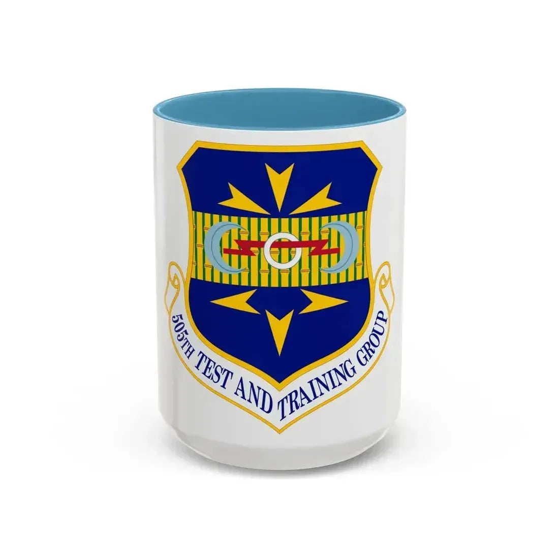 505 Test and Training Group ACC (U.S. Air Force) Accent Coffee Mug 15oz Light Blue - Go Mug Yourself