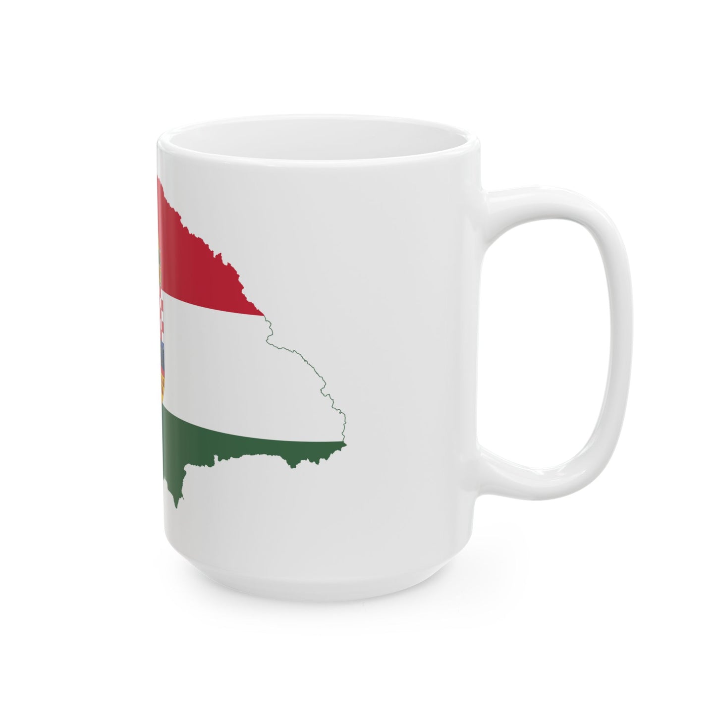 Flag-map of Transleithania 1896-1915 (Hungary) White Coffee Mug