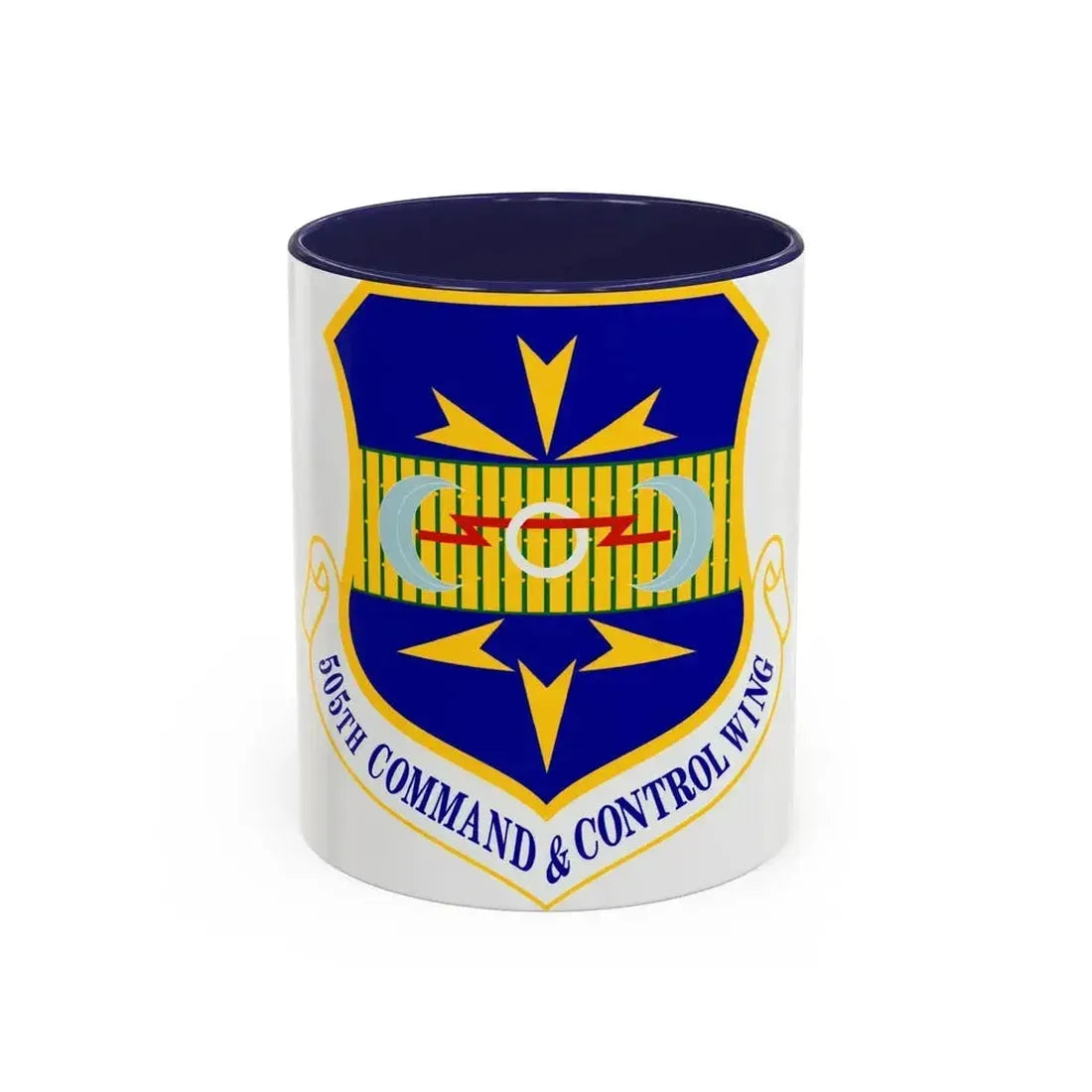505th Command and Control Wing (U.S. Air Force) Accent Coffee Mug 11oz Navy - Go Mug Yourself
