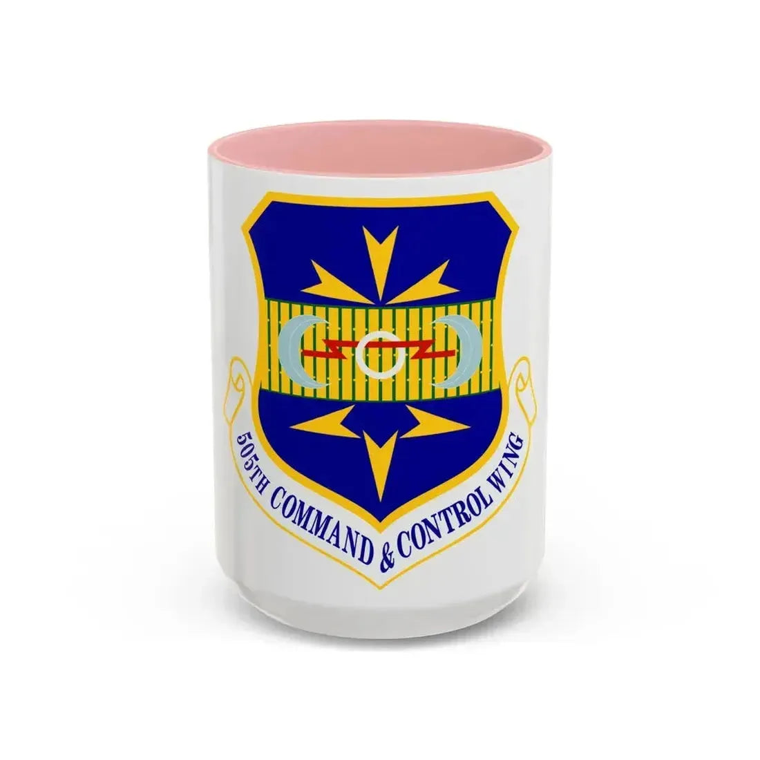 505th Command and Control Wing (U.S. Air Force) Accent Coffee Mug 15oz Pink - Go Mug Yourself