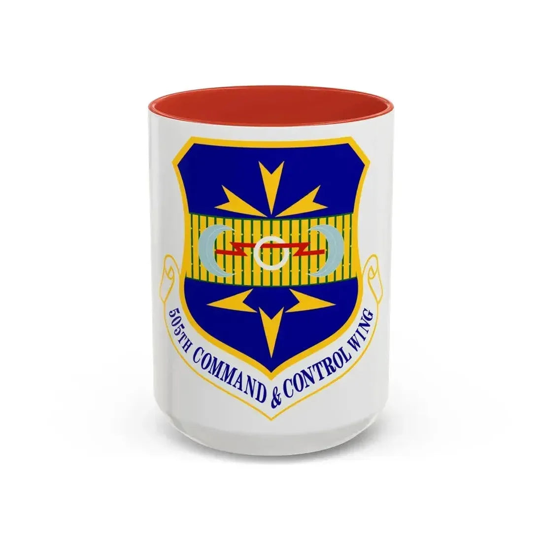 505th Command and Control Wing (U.S. Air Force) Accent Coffee Mug 15oz Red - Go Mug Yourself